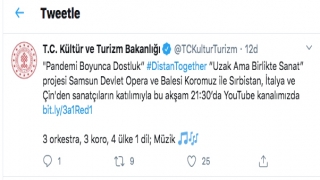 Dört ülke sanatçıları evlerinden konser verdi