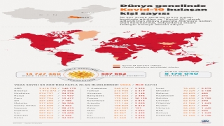 Dünya genelinde Kovid19 tespit edilen kişi sayısı 14 milyonu buldu