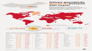 GRAFİKLİ Dünya genelinde Kovid19 tespit edilen kişi sayısı 20 milyon 526 bini geçti