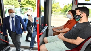 Samsun Valisi Dağlı toplu taşıma araçlarında Kovid19 denetimi yaptı: