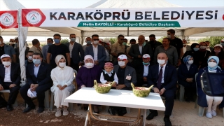 Koronavirüsü atlatan Binali Yıldırım ve eşi Şanlıurfa’da fıstık hasadına katıldı