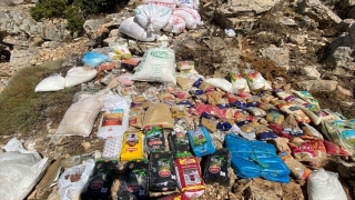 Tunceli’de terör örgütüne ait yaşam malzemesi ele geçirildi