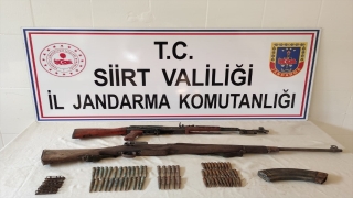 Siirt kırsalında PKK’lı teröristlere ait silah ve mühimmat ele geçirildi