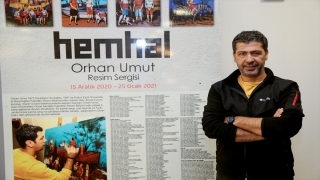 Orhan Umut’un ”Hemhal” sergisi Zeytinburnu Kültür ve Sanat Merkezi’nde açıldı