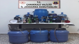 Çanakkale’de 130 litre kaçak içki ele geçirildi