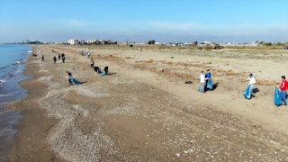 Mersin’de deniz kaplumbağalarının yuvalama alanı temizlendi