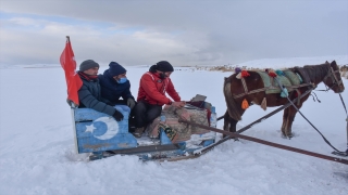 Kars’ta atlı kızakçılar ”Yılın Fotoğrafları” oylamasına katıldı