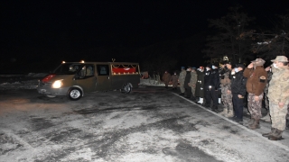 Hakkari’de çığ düşmesi sonucu şehit olan askerin naaşı törenle memleketine uğurlandı