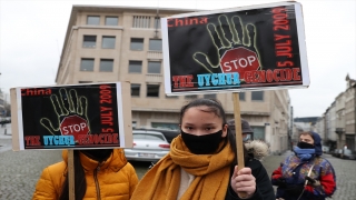 Uygur Türkleri, Brüksel’de Çin’i protesto etti 