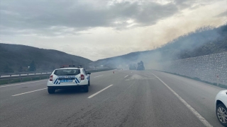 Samsun’da pamuk yüklü yabancı plakalı tır yandı