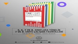 Ortaokul öğrencileri için hazırlanan çalışma fasiküllerinin 7. ve 8. üniteleri yayımlandı