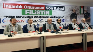 Ankara’da 26 sivil toplum kuruluşundan ”İnsanlık Onurunun Son Kalesi Filistin” açıklaması