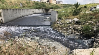 Haramidere Deresi’nde suyun rengi maviye döndü