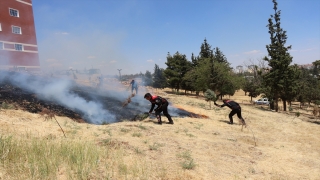 Kilis’te parkta çıkan yangını polis ekipleri söndürdü