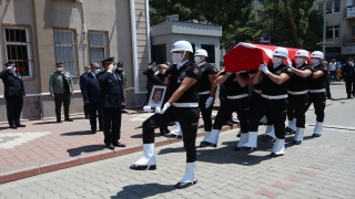 Çanakkale’deki kazada şehit olan polis memuru için tören yapıldı