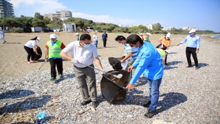 Mersin’de deniz kaplumbağalarının yuvalama alanları temizlendi