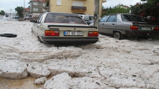 Konya’da dolu ve sağanak etkili oldu