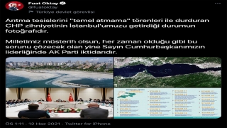 Cumhurbaşkanı Yardımcısı Oktay’dan Marmara Denizi’ndeki müsilaj sorunu ile ilgili paylaşım