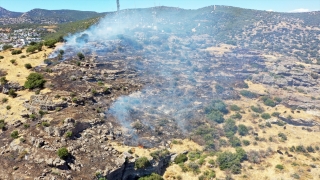 Bodrum’da verici istasyonlarının bulunduğu alanda çıkan yangın söndürüldü