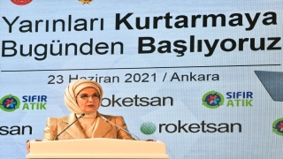 Emine Erdoğan, Roketsan’a ”Sıfır Atık Belgesi” verdi: