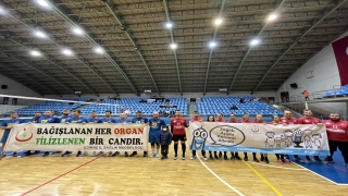 Edirne’de voleybolculardan ”aşı” ve ”organ bağışı” mesajı 