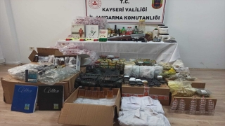 Kayseri’de ilaç yapımında kullanılan aktar ürünleri ele geçirildi