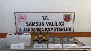 Samsun’da sahte içki operasyonunda 5 şüpheli yakalandı