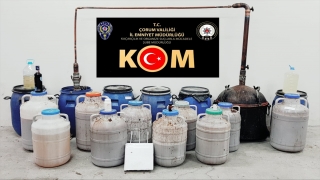 Çorum’da 577 litre sahte içki ele geçirildi, 1 zanlı yakalandı