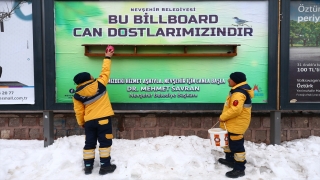 Nevşehir’de billboardlara kuş yemliği konuldu