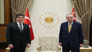 Cumhurbaşkanı Erdoğan, Irak Kürt Bölgesel Yönetimi Başkanı Barzani’yi kabul etti