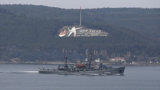 Rus askeri gemisi Çanakkale Boğazı’ndan geçti