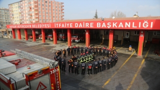 Kayseri’de stajyer itfaiyeciler eğitimden geçiyor