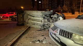 Kayseri’de polisten kaçan şüpheliler kaza yapınca yakalandı