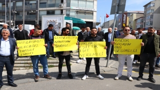 Tekirdağ’da plakaları iptal edilen taksiciler eylem yaptı