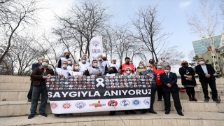 Sağlıkçılar, Kovid19 nedeniyle hayatını kaybeden meslektaşlarını andı