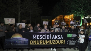 İsrail güçlerinin Mescidi Aksa baskını başkentte protesto edildi