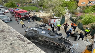 Sarıyer’de zırhlı polis aracının devrilmesi sonucu 2 polis yaralandı