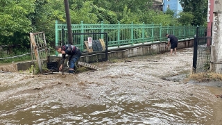 Zonguldak’ta sağanak nedeniyle Çaydamar Deresi taştı