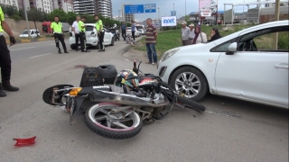 Kırıkkale’de otomobil ile çarpışan motosikletin sürücüsü ağır yaralandı