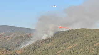 Marmaris’te çıkan orman yangınına müdahale ediliyor