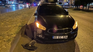 Samsun’da yaya geçidinde otomobilin çarptığı kadın yaralandı 