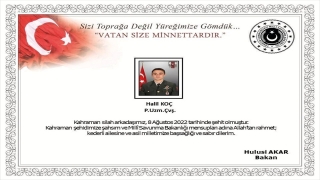 PençeKilit Harekatı bölgesinde yaralanan asker tedavi gördüğü hastanede şehit oldu