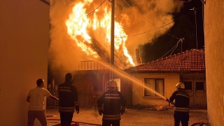 Bolu’da elektrik tellerine sıçrayan yangın mahalleyi elektriksiz bıraktı