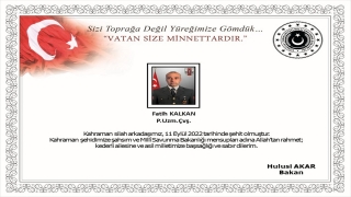  Şehit Uzman Çavuş Fatih Kalkan’ın eşine şehadet haberi verildi