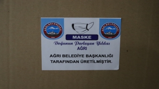 Ağrı Belediyesinden Sağlık Bakanlığına 400 bin maske desteği