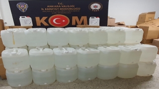 Başkentte sahte içki yapımında kullanılan 2 bin 280 litre etil alkol ele geçirildi