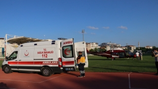 Ambulans helikopter yeni doğan bebek için havalandı 