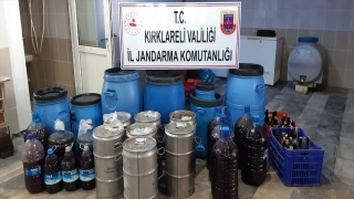 Kırklareli’nde 3 bin 746 litre kaçak içki ele geçirildi