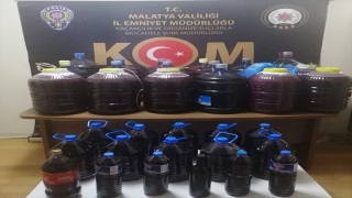 Malatya’da 394 litre sahte alkol ele geçirildi