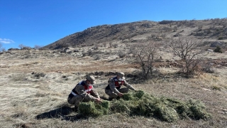 Elazığ’da jandarma yaban hayatı için doğaya yem bıraktı